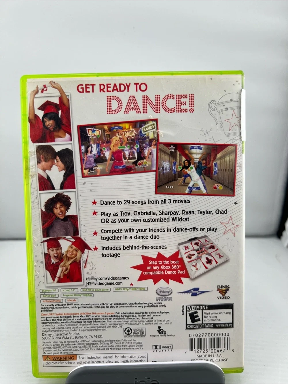 📀Xbox 360 Disney High School Musical 3: Senior Year Dance (Green)